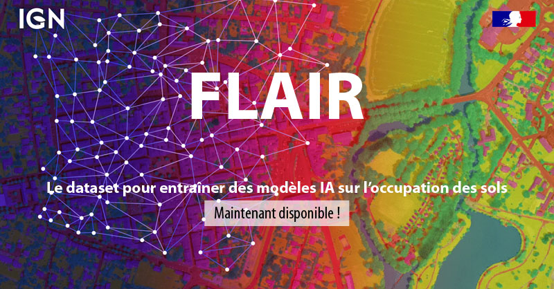 IGNFrance's tweet photo. #CommunNumérique | A vous de jouer !
Après un 1er défi, #Flair est maintenant disponible en #Opensource sur #Github
Ce jeu de données géospatiales décrit la diversité du territoire pour cartographier l’occupation du sol. Un #dataset incontournable pour entraîner des modèles #IA