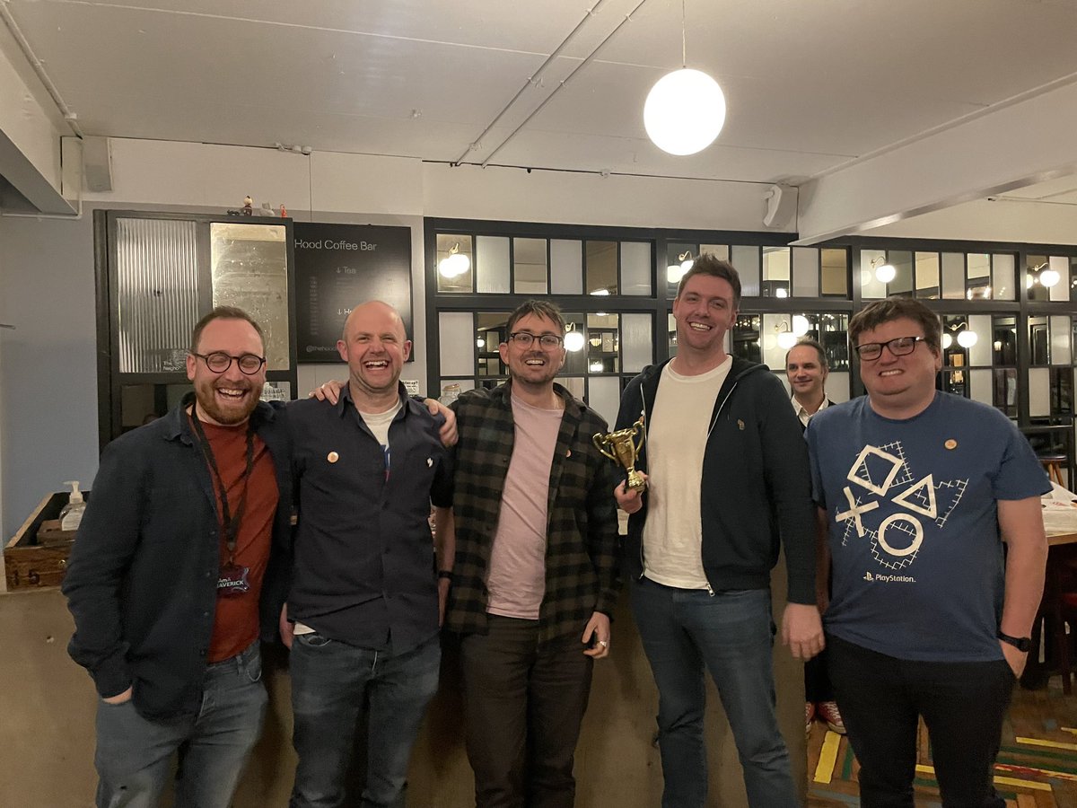 MaverickGames's tweet photo. Oh yeah.. forgot to say we only went and bloody won it!! 🏆 🏅 🧠 
#DevPubQuiz https://t.co/AM7ThpslCo