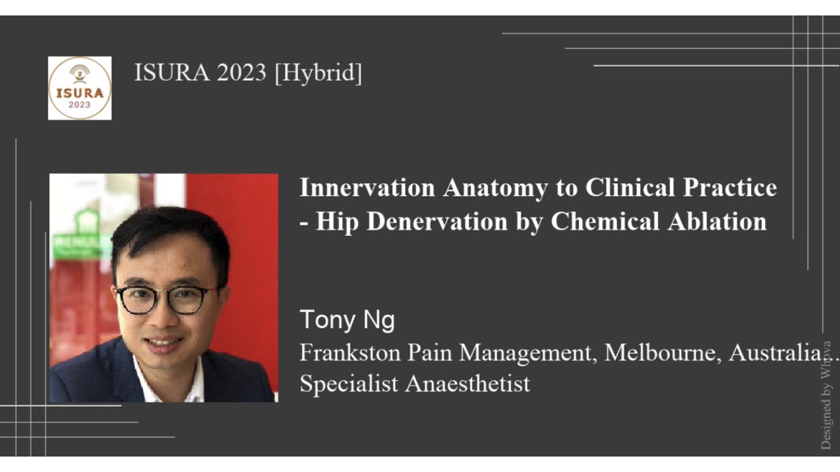 Join Dr. Tony Ng <a href="/WaldnerTony/">Tony Ng</a> for the latest insight on Ultrasound Guided Chemical Ablation of Nerves at #ISURA2023 on June 2-5! Discover the latest breakthroughs in pain management and gain hands-on experience. Register now bit.ly/3SLm2qa #anesthesia #painmedicine #CME