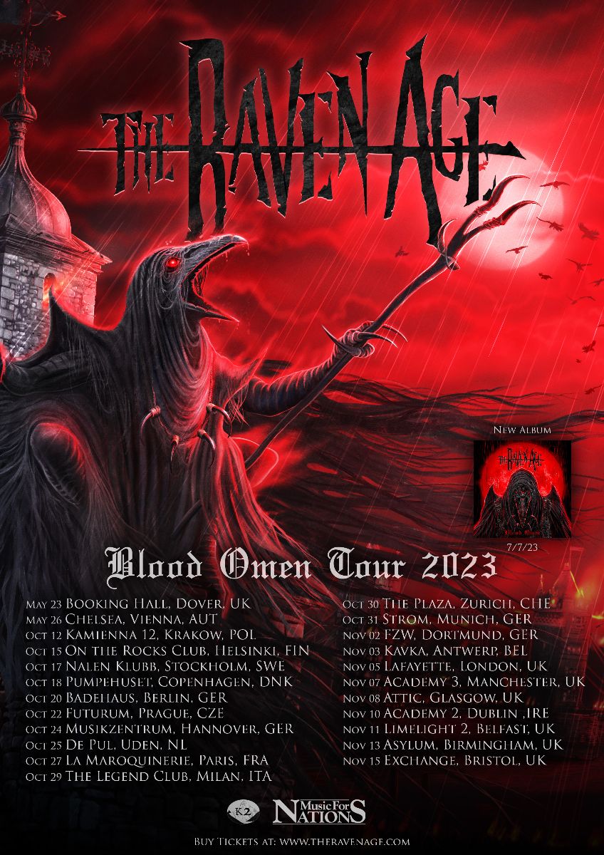 MusicTrespass's tweet photo. Tour Announcement: Are you ready to see The #RavenAge on their 'Blood Omen' 2023 tour, they have just announced a massive #European and #UK tour so check out the dates and catch them when they come to a town near you.
@RavenageBand #Metal #HeavyMetal #ClassicRock #Rock #Metalcore https://t.co/ubaCKSGNAV