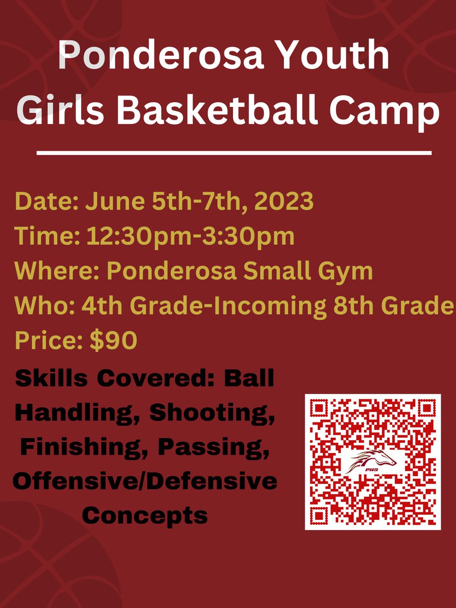 We are so excited to host a youth basketball camp. It will be such an amazing experience for players that want to learn, have fun, and compete during the camp. #gostangs #ThePonderosaWay