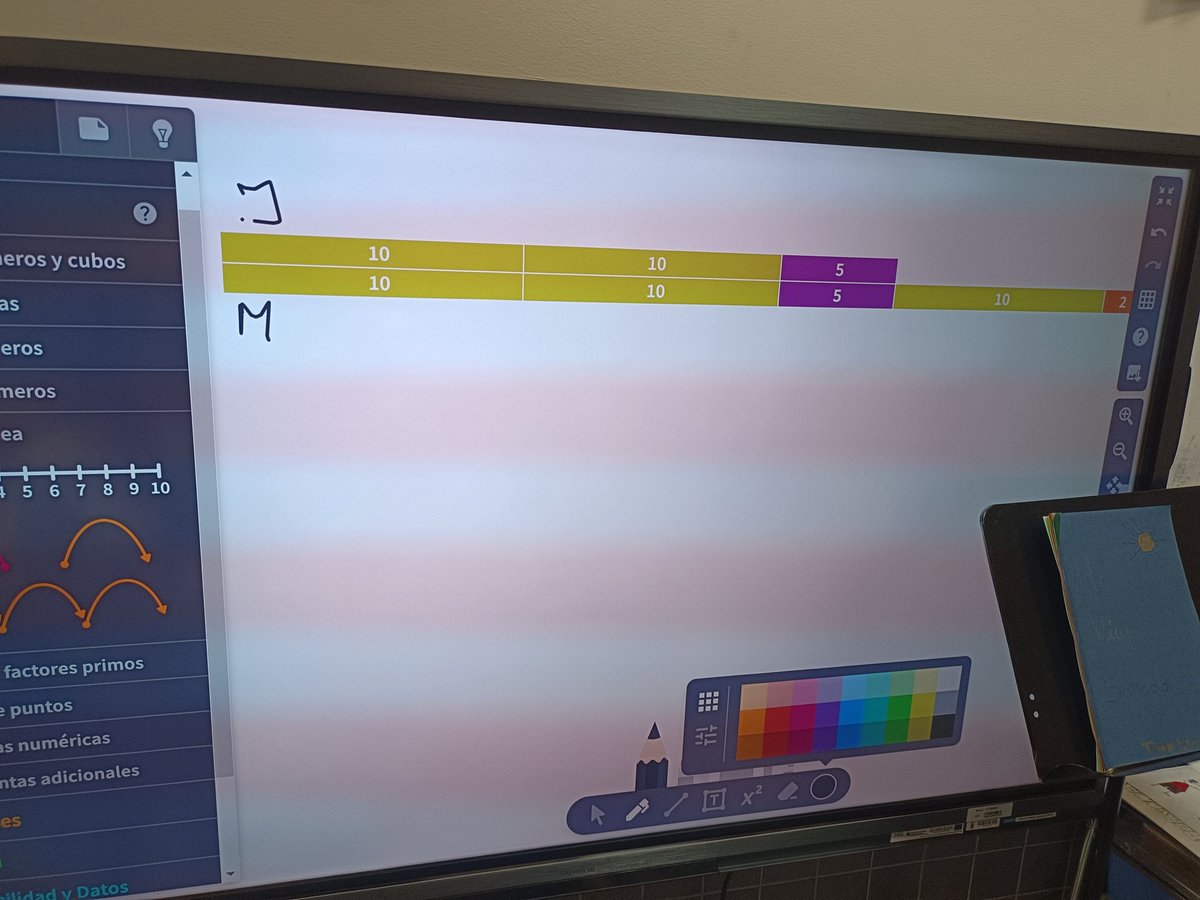 marcos_oaoa's tweet image. 3° Primaria.
2 operaciones.
Resolución de problemas.
Modelo de barras
!uffffff cómo ha costado ese "más que! Y entender la necesidad de resolver una situación primero y luego la otra.
Poco a poco.
Eso sí, luego multiplicaciones de 3 y 4 cifras para no bajar el nivel.