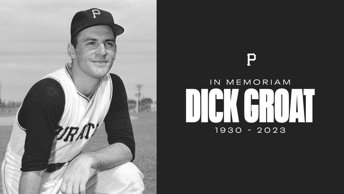 Pirates's tweet photo. We are saddened to confirm the passing of former Pirates great Dick Groat.

Dick was a member of our World Series Championship team in 1960 and our Hall of Fame.

Our thoughts and prayers go out to the entire Groat family. https://t.co/fuzosEGJBG