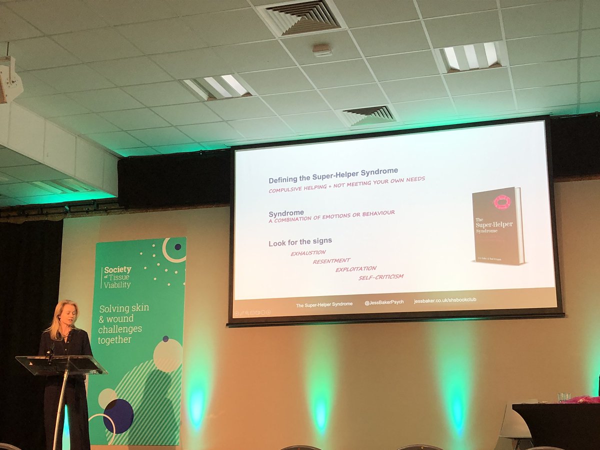 Do you have super-helper syndrome? Jess Baker talks to health professionals about what this is and how we can help ourselves…<a href="/SoTV_UK/">Society of Tissue Viability</a> <a href="/jessbakerpsych/">Jess Baker Chartered Psychologist | Coach | Author</a>