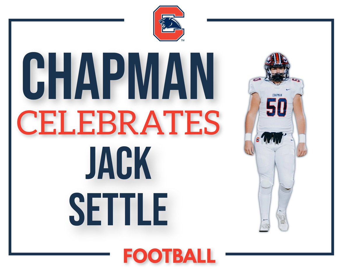 Chapman Athletics (@chs_athldept) on Twitter photo Congrats to Jack Settle on signing to play football at Limestone University! (<a href="/LimestoneFB/">Limestone Football</a>) Congrats to Jack Settle on signing to play football at Limestone University! (<a href="/LimestoneFB/">Limestone Football</a>)