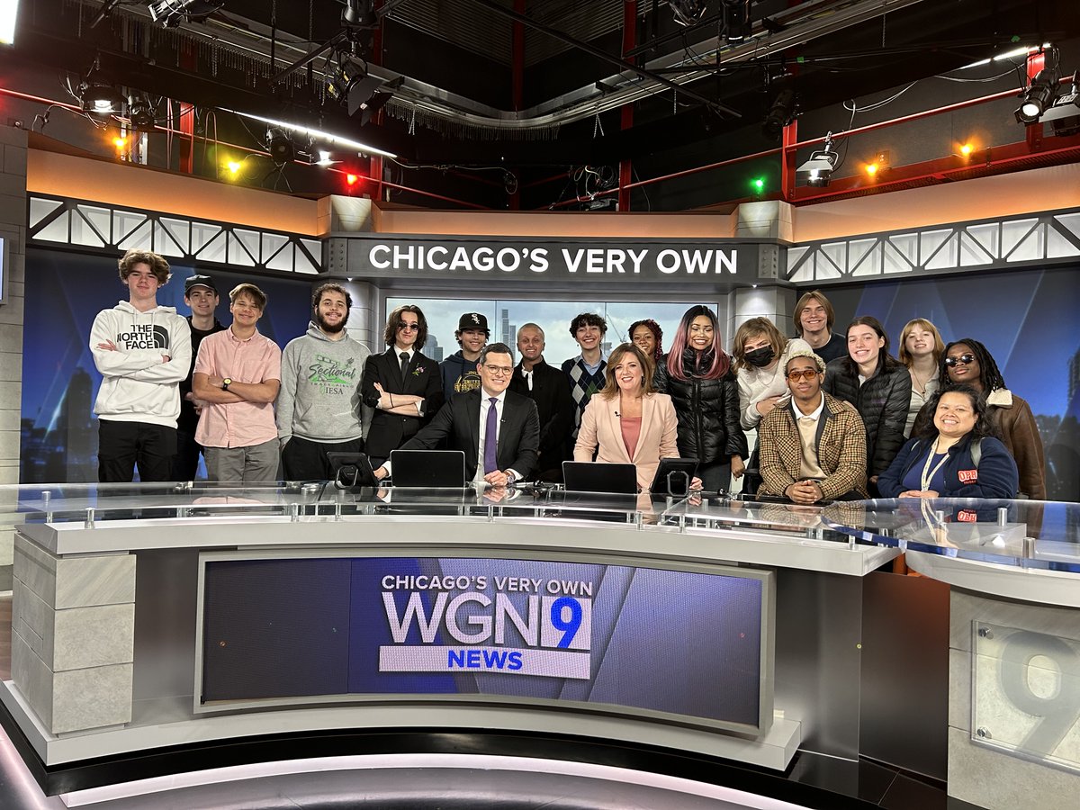 Oak Park and River Forest High School (@oprfhshuskies) on Twitter photo The Newscene crew had an exciting opportunity to visit & tour <a href="/WGNNews/">WGN TV News</a> studios!
The group has been working on a special video project for #oprfhs' 150th celebration (!!!) & were able to meet & hear stories from Paul Conrad, Dan Ponce, Robin Baumgarten, & Michael D'Angelo. The Newscene crew had an exciting opportunity to visit & tour <a href="/WGNNews/">WGN TV News</a> studios!
The group has been working on a special video project for #oprfhs' 150th celebration (!!!) & were able to meet & hear stories from Paul Conrad, Dan Ponce, Robin Baumgarten, & Michael D'Angelo.