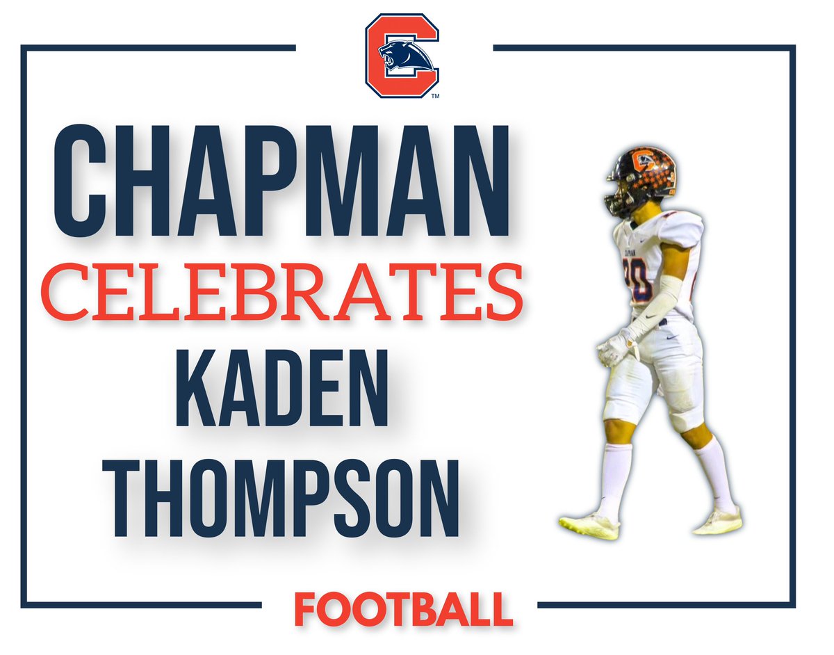 Chapman Athletics (@chs_athldept) on Twitter photo Congrats to Kaden Thompson on signing to play football at Brevard College! (<a href="/BrevardF5/">BC Football 🌪</a>) Congrats to Kaden Thompson on signing to play football at Brevard College! (<a href="/BrevardF5/">BC Football 🌪</a>)