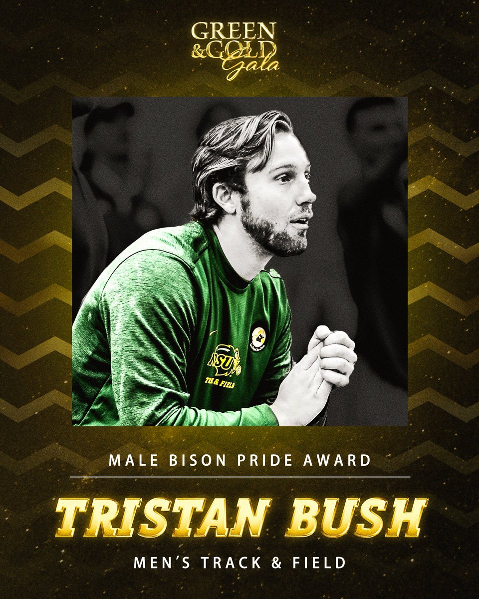 𝙼𝚊𝚕𝚎 𝙱𝚒𝚜𝚘𝚗 𝙿𝚛𝚒𝚍𝚎
🦬 Tristan Bush
🔨 <a href="/NDSUTrackField/">NDSU Track & Field / Cross Country</a>
