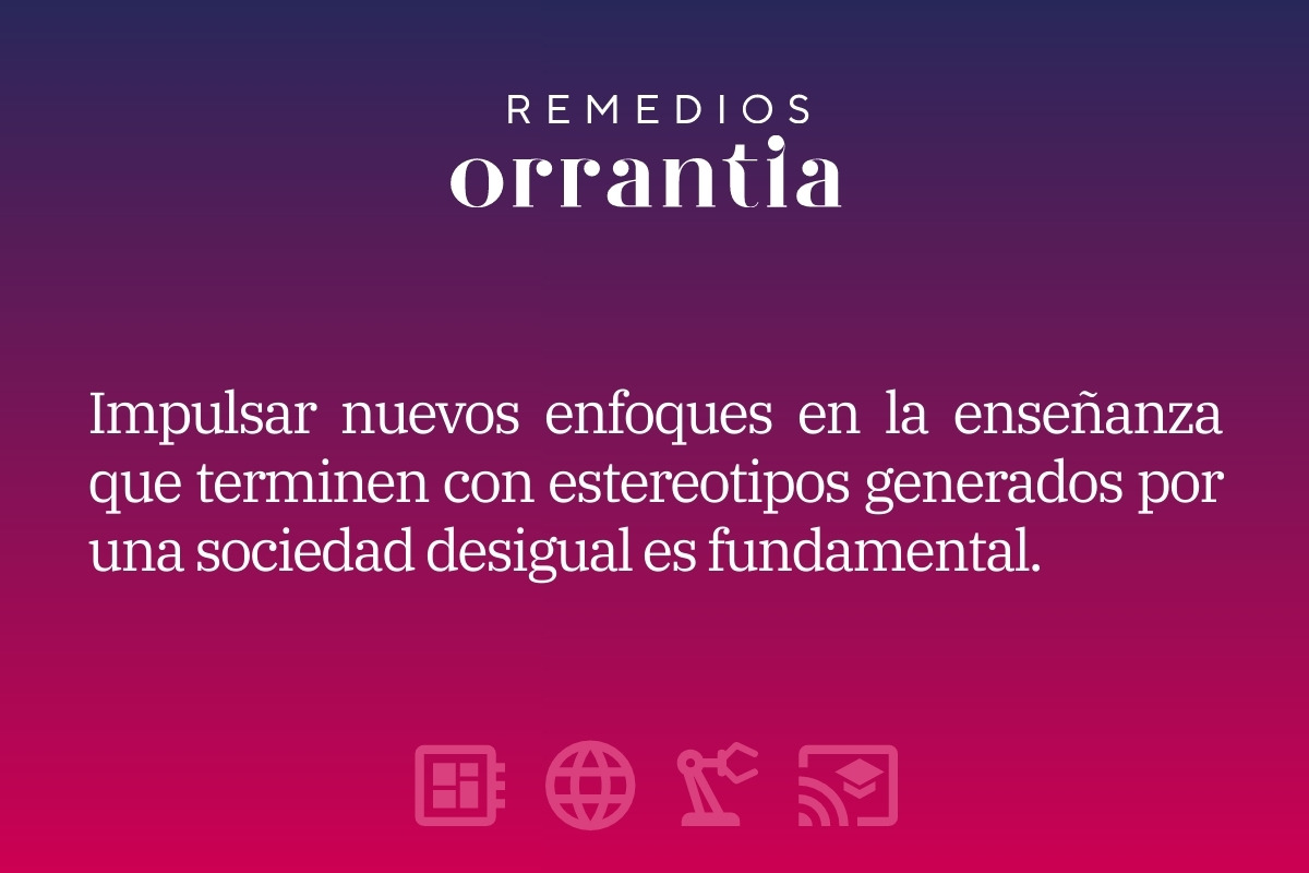 RemeOrrantia's tweet photo. Necesitamos nuevos relatos para afrontar materias académicas antes “de chicos” y reconocer a grandes mujeres como referentes de estos campos del saber. Solo así las niñas y las jóvenes creerán que elegir estas profesiones y ser felices es posible. #FundacionVodafone #NiñasEnTic https://t.co/Rilg9VAnfv