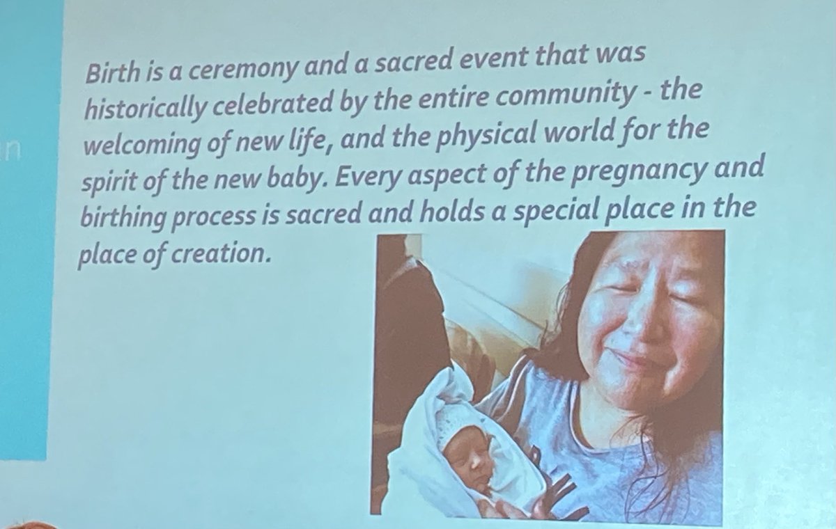 Cantin_Christin's tweet photo. Amniotic fluid is sacred water. Traditional birthing practice was to catch the amniotic fluid and then pour on trees. Elder Allison Cox referred to us health care providers as Medicine hat society - those who are looking after life… ⁦@CAPWHN⁩ #capwhn2023 https://t.co/N0wD8nl5QC