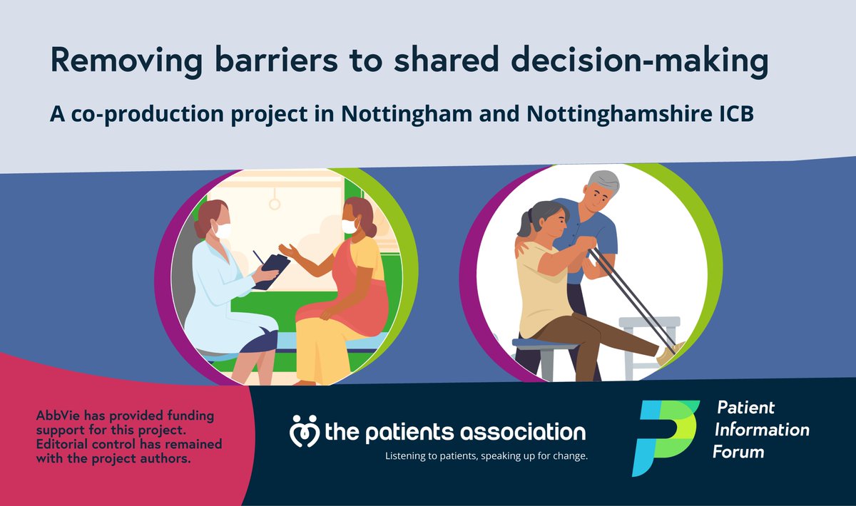 Want to break down #SharedDecisionMaking barriers? Implement the findings from @PiFonline  joint report with @PatientsAssoc Recommendations are based on a year-long #CoProduction project with the @NHSNotts personalised care team and local people.