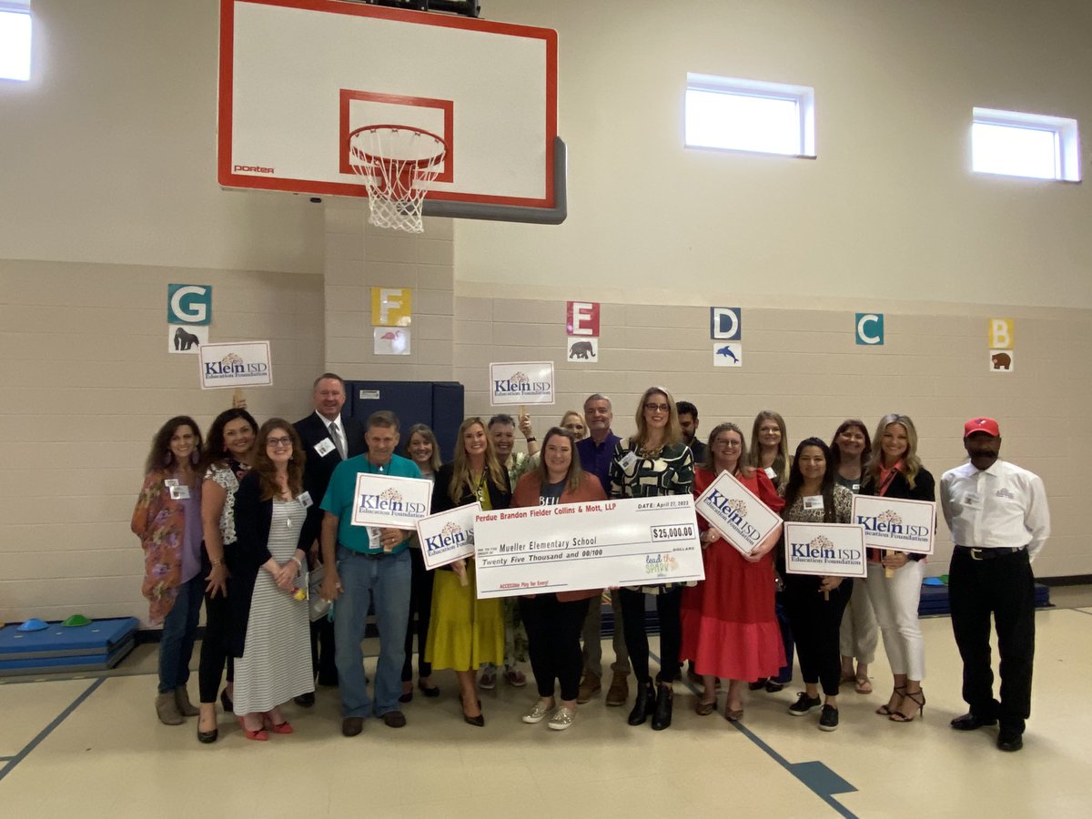 Thanks to sponsor Perdue Brandon Fielder Collins & Mott, LLP for your generosity ($25,000!) in keeping the @MuellerKISD playground accessible for EVERY. 💛