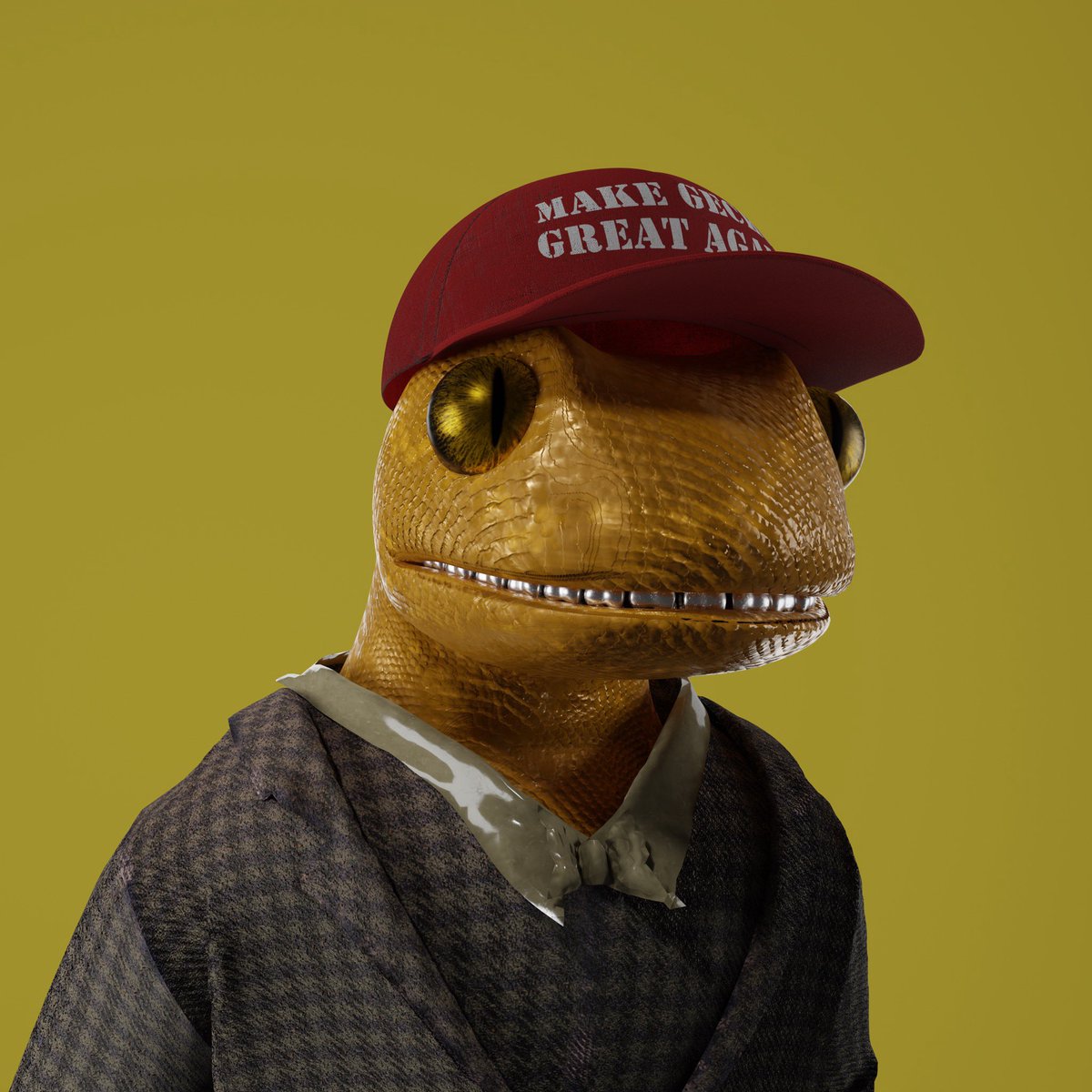 Make Geckoland Great Again!!!🦎

A wealthy, orange Gecko in a suit and red hat is promising to help us out the bear market towards a more bullish $ADA 📈🚀

Sounds familiar? 🤔🎩
#CNFT