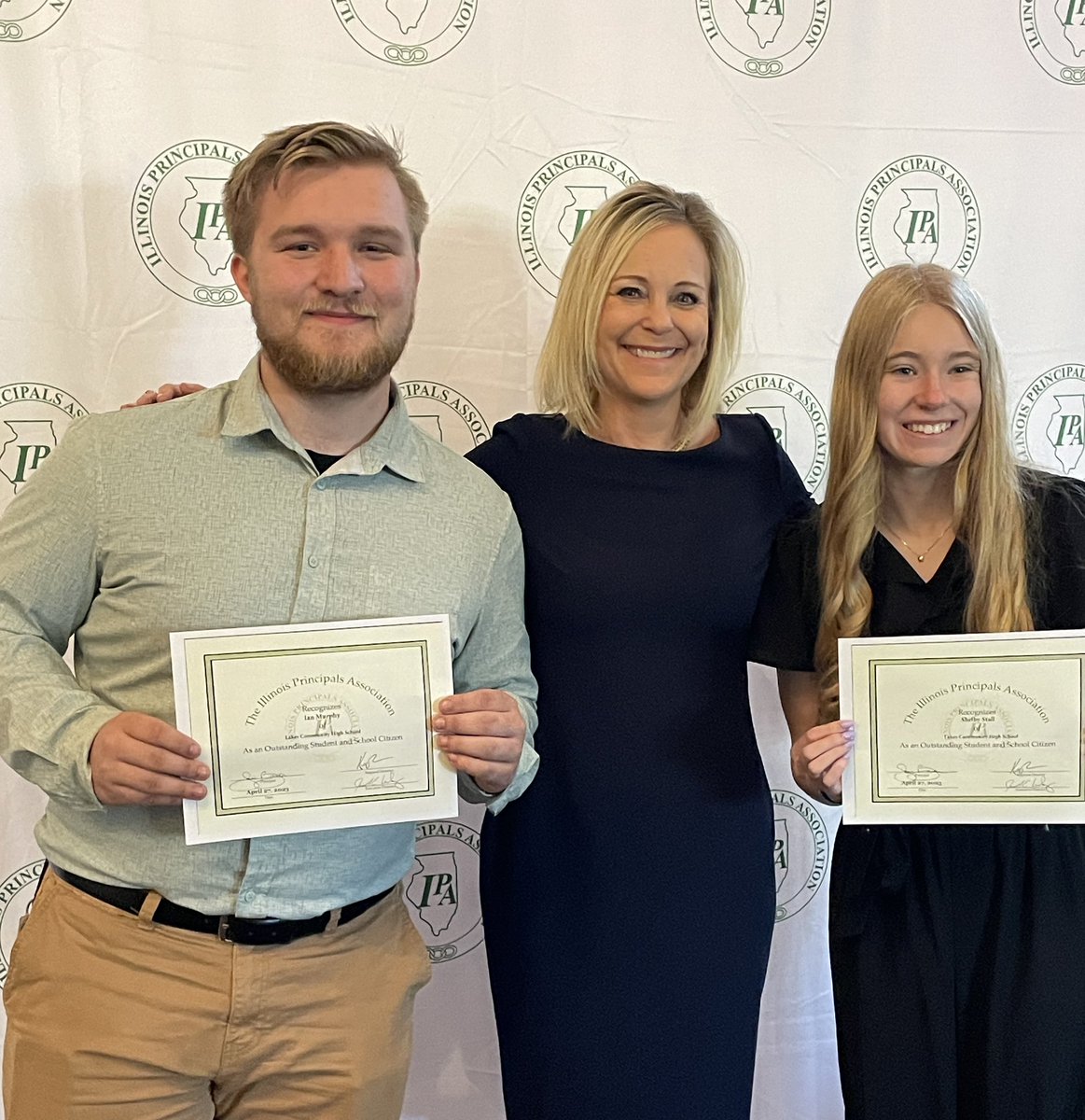 JoriBowen's tweet photo. Awesome morning celebrating our @IPALake seniors Shelby and Ian. They made Lakes a better place through their participation and service. #Congrats #TheFutureIsBright https://t.co/nTWbozyCFj