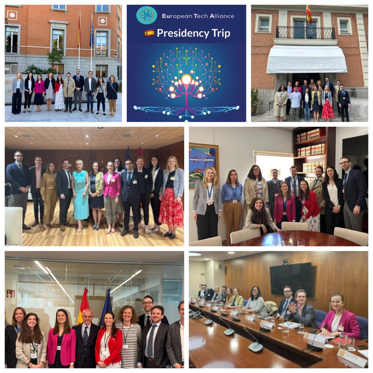 eutechalliance's tweet photo. Over the last 2 days, we exchanged with Spanish Officials how to propel 🇪🇺&amp; 🇪🇸 companies to the top 🚀
 
We discussed how to keep EU initiatives targeted, ensure fair &amp; consistent enforcement and boost the EU's competitiveness &amp; innovation.
 
Great exchanges!

#EU2023ES @UeEspana https://t.co/1wI2FNp83x
