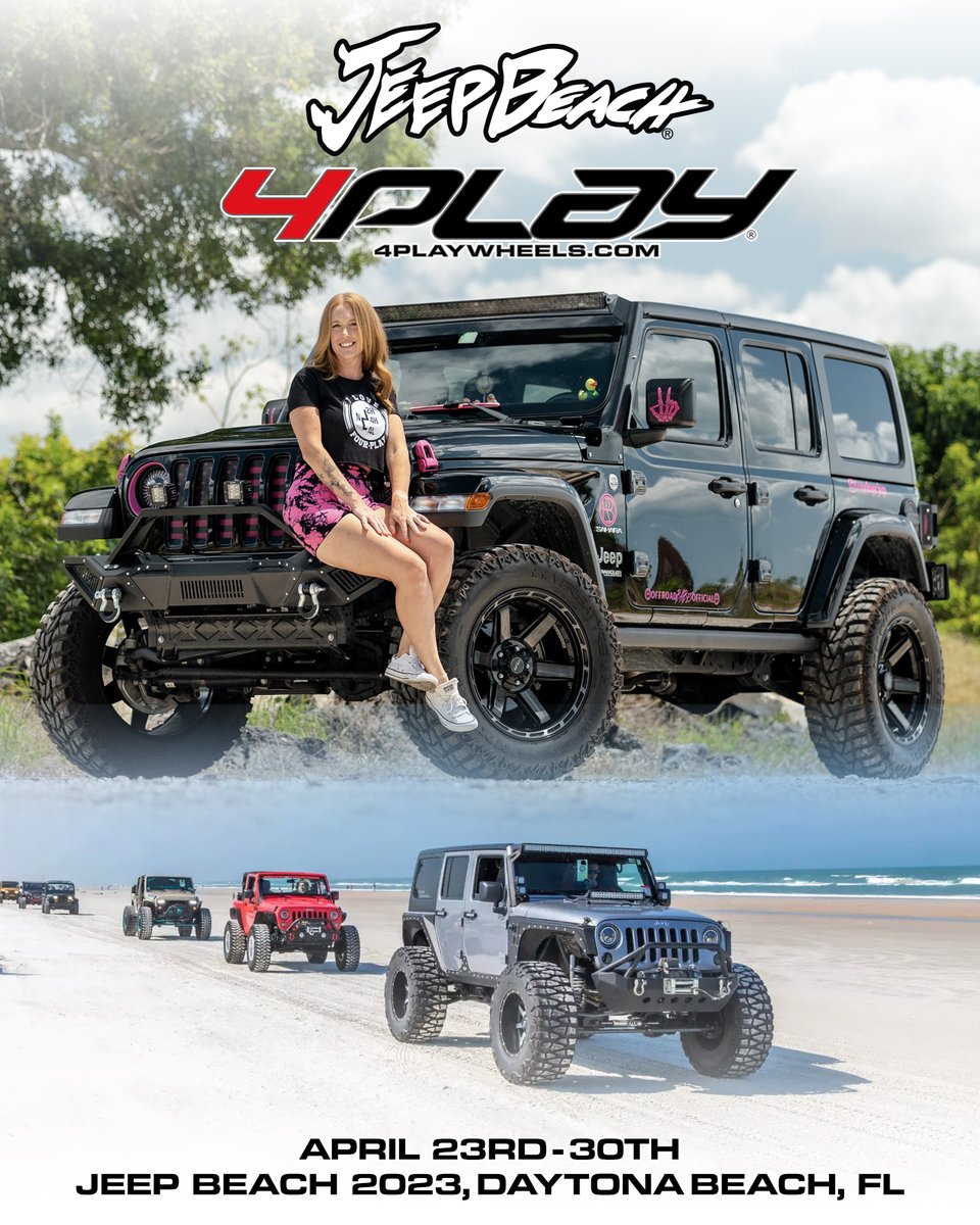 Come see us at Jeep Beach this weekend!

#JeepBeach2023 #OEWheels #4PLAYWheels @officialjeepbeach