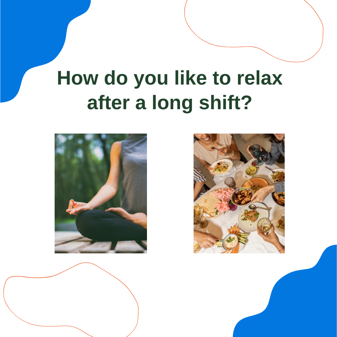 RingofHires's tweet photo. Long shifts are tough. There’s nothing better than winding down with some self-care and relaxation. How do you like to relax after a long day? https://t.co/DzooLHPc8G