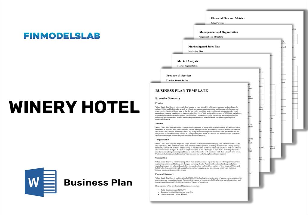 winery startup and business plan workbook