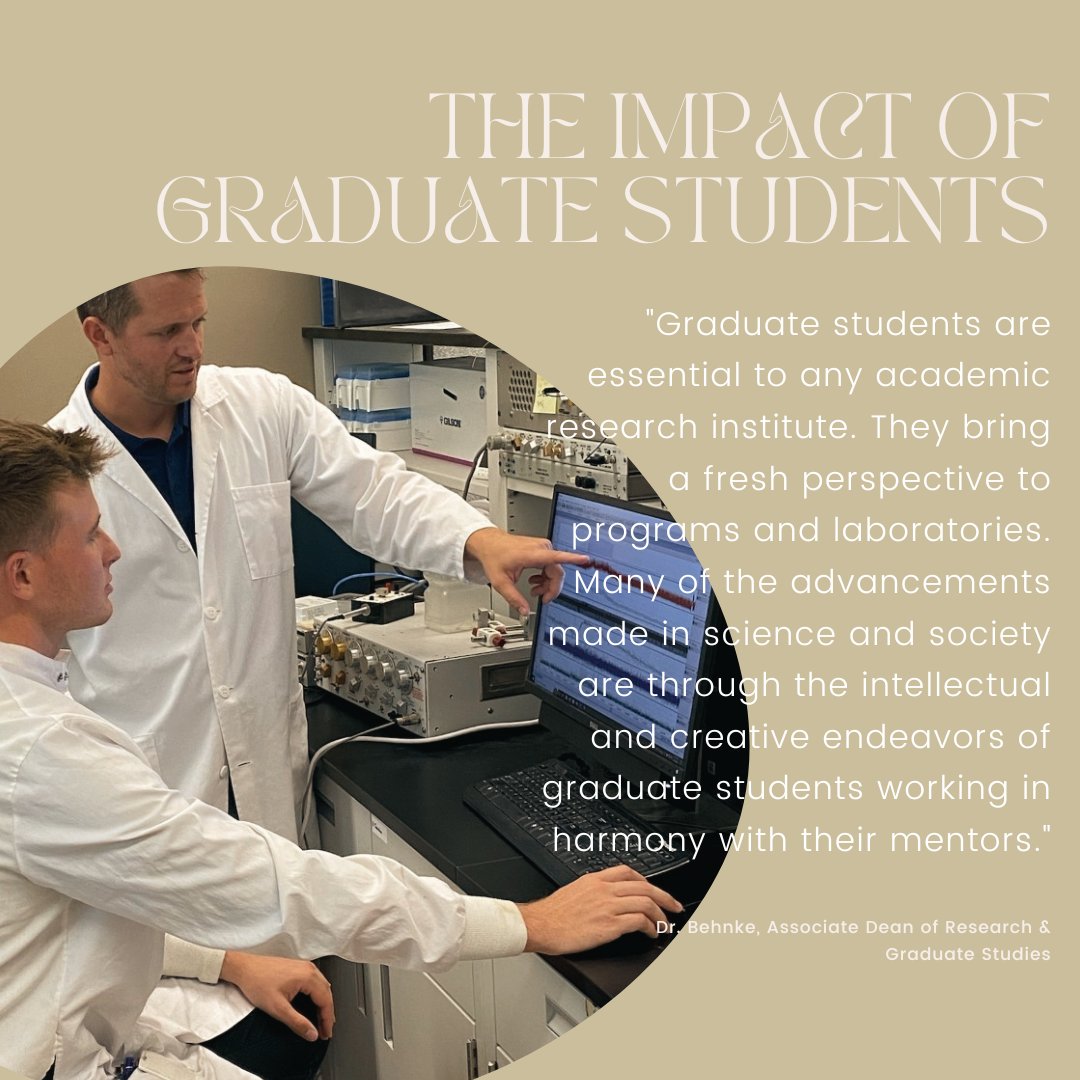 Our graduate students not only make advancements through research but also in the lives of our students! Many of our graduate students mentor undergraduate programs through research, student organizations, or through teaching.