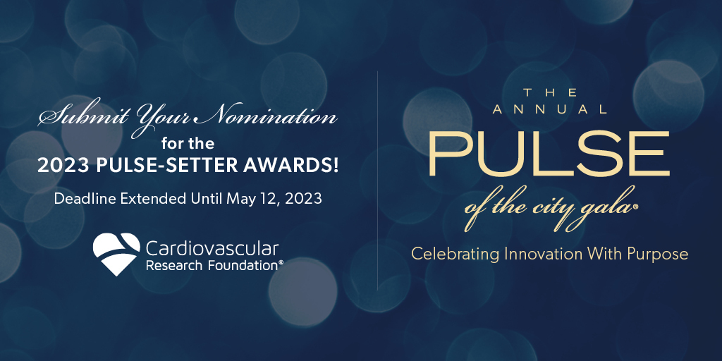 Deadline extended to May 12! There's still time to submit your nominations for the Pulse-Setter Awards. ow.ly/KGOq50NNtHX #PulseGala2023 #CardioTwitter #MedTwitter @BurkhoffMd @georgedangas @jgranadacrf @MartyBLeon @Drroxmehran @sahilparikhmd @djc795 @triciarawh @JWMoses