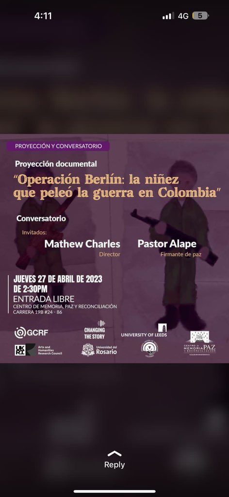 Hoy estamos conmemorando el día del niño con <a href="/MiHistoriaCo/">MiHistoriaCo</a> y el <a href="/centromemoria/">Centro de Memoria, Paz y Reconciliación de Bogotá</a>  y nuestro taller de animación antes de proyectar el documental animado Operación Berlín: la niñez que peleó la guerra