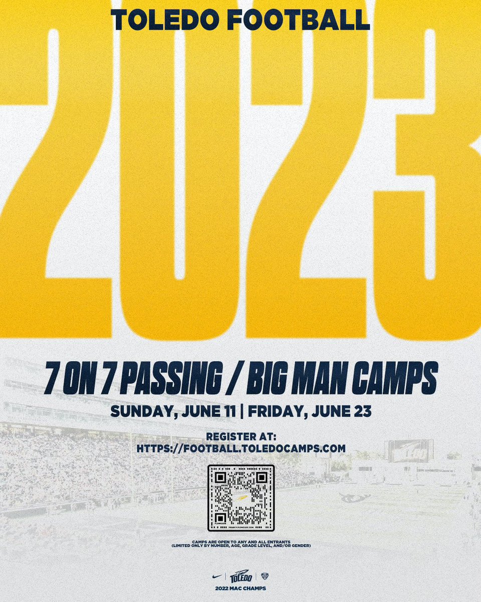 aj_harrisonjr's tweet image. See you at camp! Show up, and show out! 
#TeamToledo #ONERocket🚀