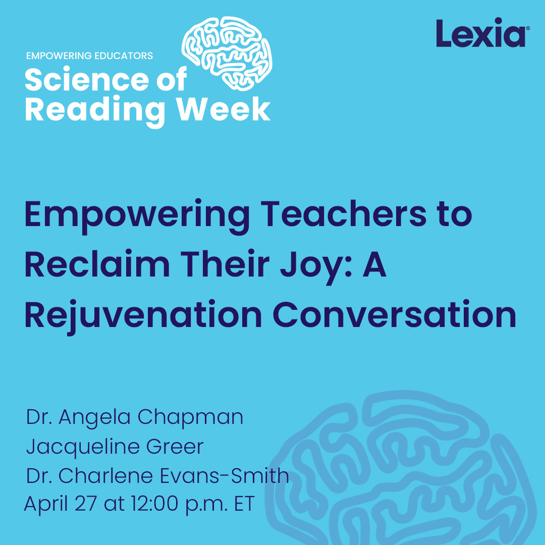 Don't miss Lexia's fourth session of the first ever #ScienceOfReading week at 12pm ET with our panel to discuss how educational leaders can shift school culture to one that supports &amp; celebrates teachers resulting in improved student outcomes spr.ly/6015OTHDc #LexiaSORWeek
