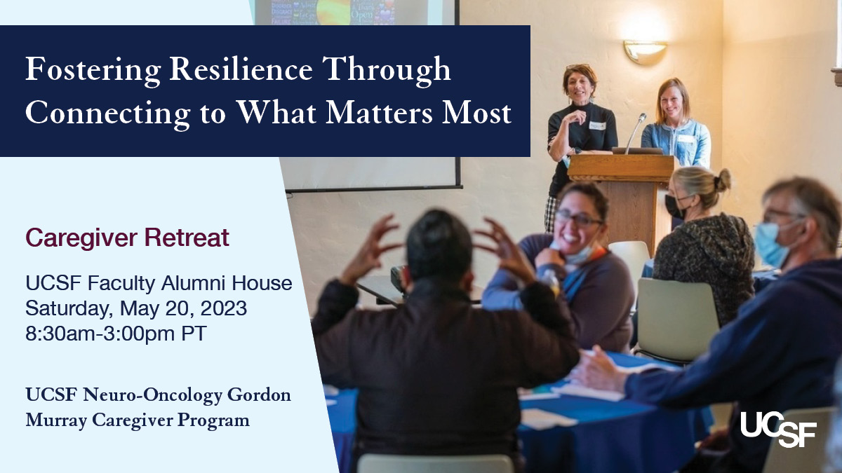 NeurosurgUCSF's tweet image. Current caregivers of brain tumor patients, please join us for a restorative day connecting and learning practical information to manage the challenges that can arise from supporting your loved ones: calendar.ucsf.edu/event/2023_bra…
@UCSFCancer @UCSF_CRC #btsm #BrainTumorThursday