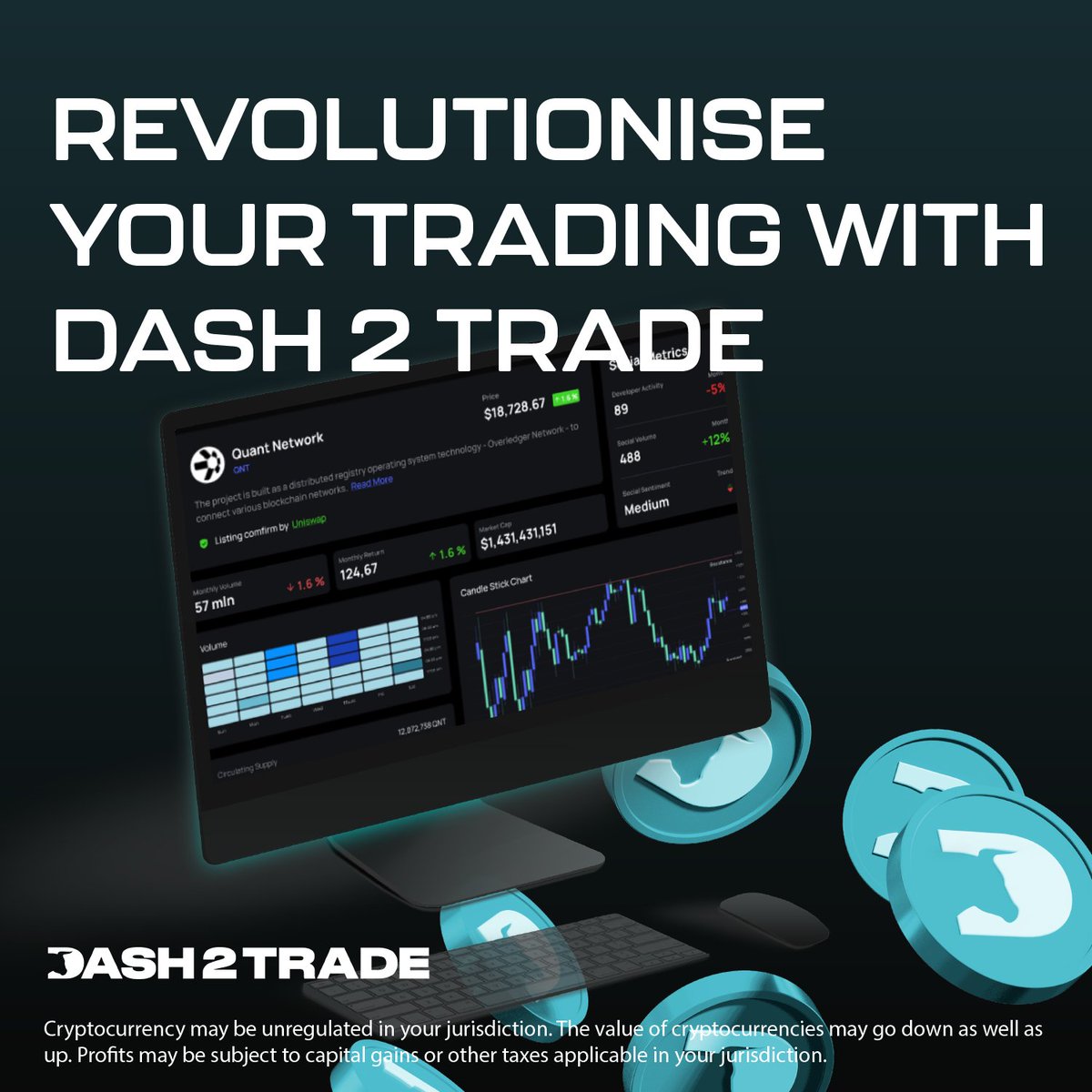 dash2_trade's tweet photo. 📈 #Backtest your strategies before putting any #Capital at risk! 

And with #Socialtrading, you can tap into the wisdom of the crowd to gauge market sentiment &amp; make informed decisions.

Don't miss out on the power of big data- buy $D2T at https://t.co/nHbFnPlquK https://t.co/WMntMYFqH1