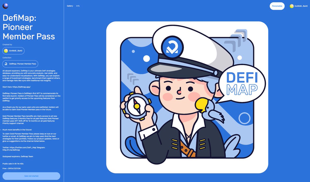 Defi_Map's tweet photo. 𝐆𝐌 𝐄𝐱𝐩𝐥𝐨𝐫𝐞𝐫𝐬! 🚀🧑‍🚀

To celebrate DefiMap's Beta launch, we're giving away commemorative DefiMap x @ourZORA NFT!

DefiMap's early adopters are considered pioneers, the first to reach unseen land and can mint @Defi_Map NFT now:
🔗https://t.co/da64iceiXB https://t.co/39p0k4ApFQ