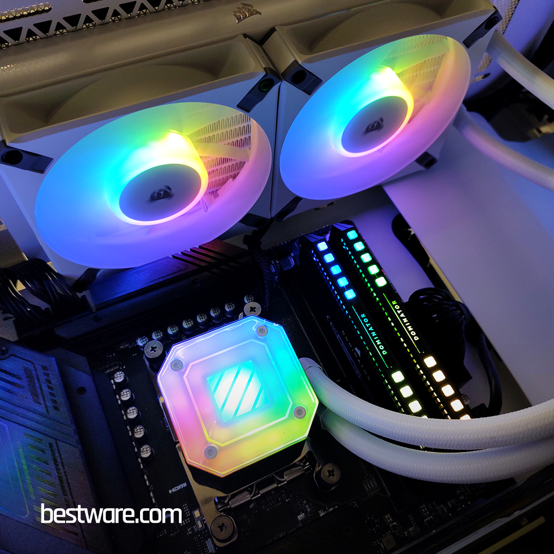 bestwarecom's tweet photo. RGB-Dröhnung für Dein neues #XMG-Setup - inklusive Wasserkühlung und maximaler Performance! Individuell nach Deinen Wünschen von uns gefertigt!

🧐 Hier lang: https://t.co/Z5On1ro3Qs

#bestware #gaming #gamingpc #rtx #NVIDIA #Intel #AMD https://t.co/lrK5UfXpCr