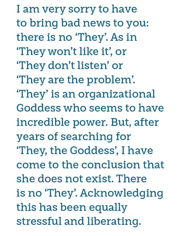 LeandroEHerrero's tweet photo. There is no ´they´. 

Quote from my book "The Flipping Point". https://t.co/GiIOMYLoYn 

#organizationalculture #EmployeeEngagement #leadership https://t.co/gThu4Zejij