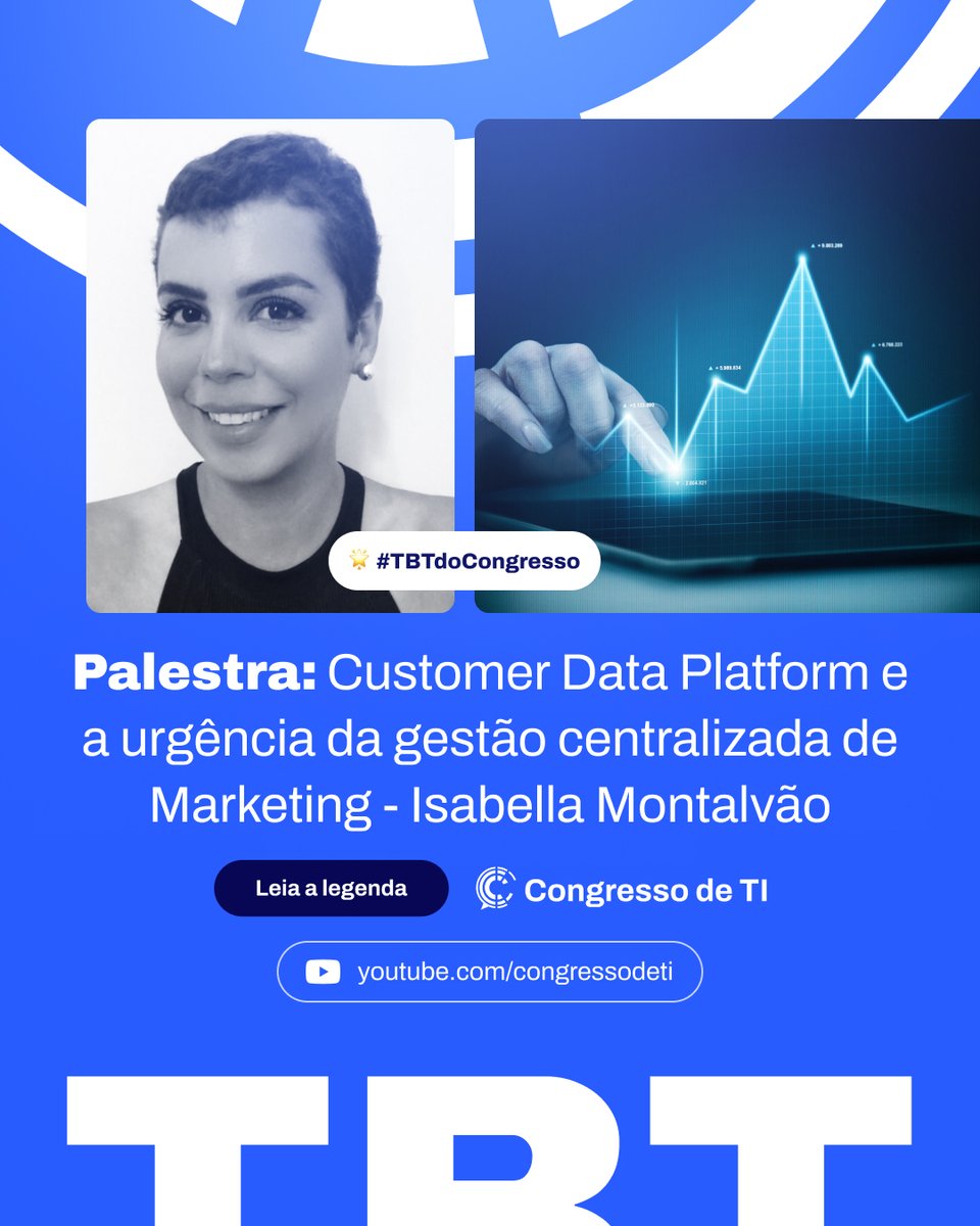 CongressodeTI's tweet photo. No #TBTdoCongresso de hoje confira a palestra de Isabella Montalvão, Lead Solution Engineer para Marketing Cloud na @salesforce, sobre a urgência da gestão centralizada de Marketing.

Assista na íntegra 👇
📲 https://t.co/NLhM4AxYUe https://t.co/BMAct3HACe