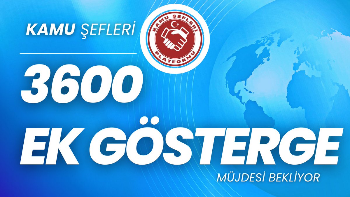 3600 Ek  Gösterge düzenlemesinde kapsam  dışı kalan   #KamuŞefleri olarak    "3600 Ek Gösterge" müjdesi bekliyoruz.

<a href="/MemurSenKonf/">Memur-Sen</a>
<a href="/_aliyalcin_/">Ali YALÇIN</a>
<a href="/yusufyazgan37/">Yusuf YAZGAN</a>
<a href="/HBTONBUL/">Hacı Bayram Tonbul 🇹🇷</a>
<a href="/Kamu_Sen/">Türkiye Kamu-Sen</a>
<a href="/TalipGeylan06/">Talip Geylan</a>
<a href="/TurkesGuney/">Türkeş Güney</a>
<a href="/nuri_nuriunal/">Nuri Ünal</a>