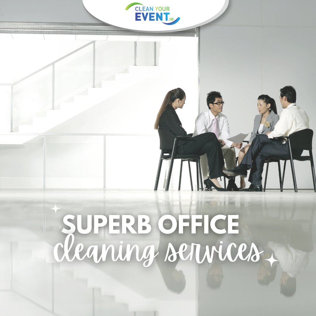 A clean and organised office can improve productivity and overall well-being. ✨📈
Clean Your Event provides top-notch office cleaning services to help you achieve this! We care for every detail to ensure your workspace is clean.
 💚🤝

💬  bit.ly/CleanYourEvent…
