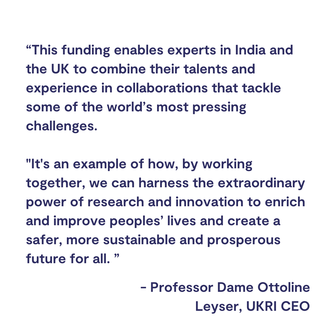 UKRI_News's tweet photo. Global collaboration brings us closer to solutions for global issues.

We're proud to reinforce the UK's partnership with India through the announcement of £16 million of matched investment in research and innovation /1

@UKRI_CEO @GeorgeFreemanMP @OfficeOfDrJS https://t.co/JxW91IJJHa