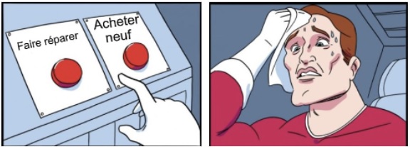 On vous donne la bonne réponse tout de suite : réparer ! Ça coûte moins cher à votre portefeuille et à la planète. 🌍

C’est pour vous guider que le label LONGTIME® a vu le jour, n’hésitez pas à lire nos guides pour faire un choix éclairé 😉