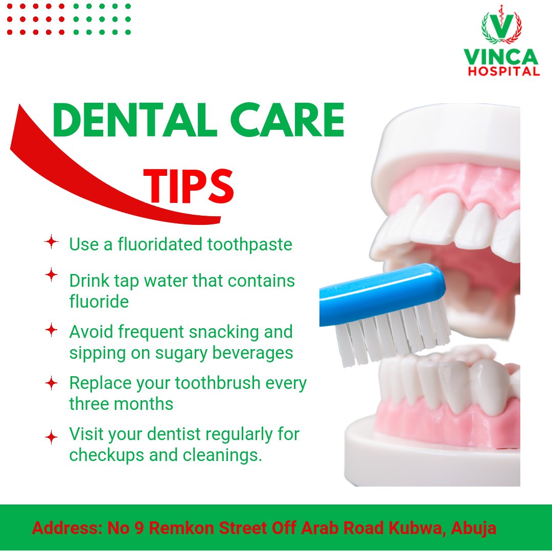 Ever wondered how best to care for your dental health? Here are simple yet effective tips that works. 
#dentalcare #dental #dentalhealth #dentaltips