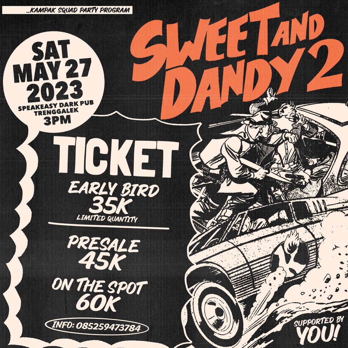 shamsshaffar's tweet photo. LINE UP PERDANA
Keep it Real &amp; Wanderlust

Tiket early bird akan bisa dibeli besok jam 18:00

*info selengkapnya di instagram [at]kampaksquad

#sweetanddandy 
#kampakgerakcepat https://t.co/vaMggTnYqc