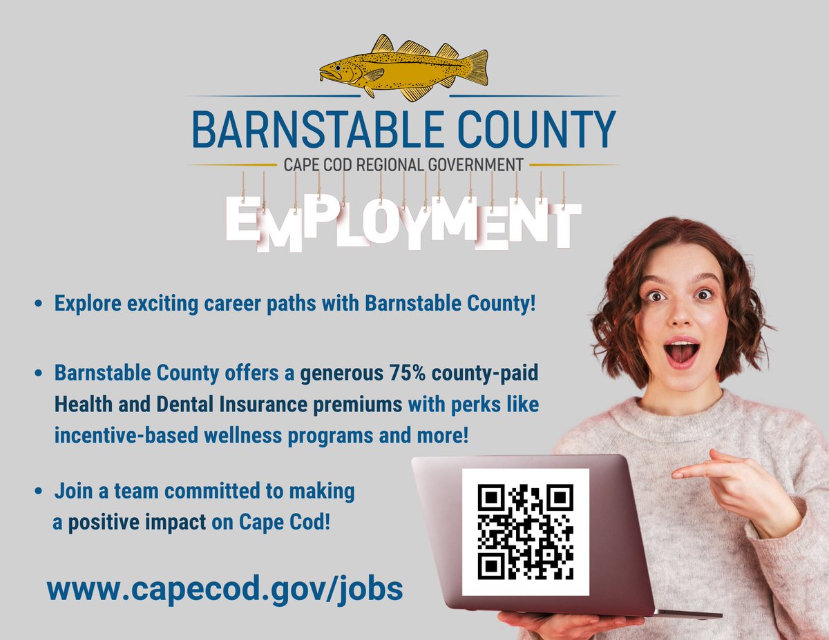 CapeCodGov's tweet photo. π #BarnstableCounty is hiring! Check out our employment opportunities at https://t.co/xwtJ73q4nF
Barnstable County is an Equal Opportunity/Affirmative Action Employer.
#CapeCodJobs #CapeCod #employment https://t.co/AsMvab7VRx