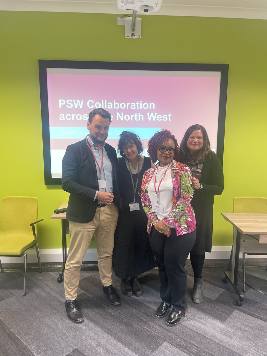 Great to see our North West region #PSWNetwork sharing the work they have been doing. Great #collaboration #strongertogether <a href="/juliaNe95723361/">julia Newton</a> <a href="/AnjorinJolaade/">Jolaade Anjorin</a> <a href="/GmpswA/">GMPSW Network-Adults</a> <a href="/NWADASS/">North West ADASS</a> #ADASSSpringSeminar