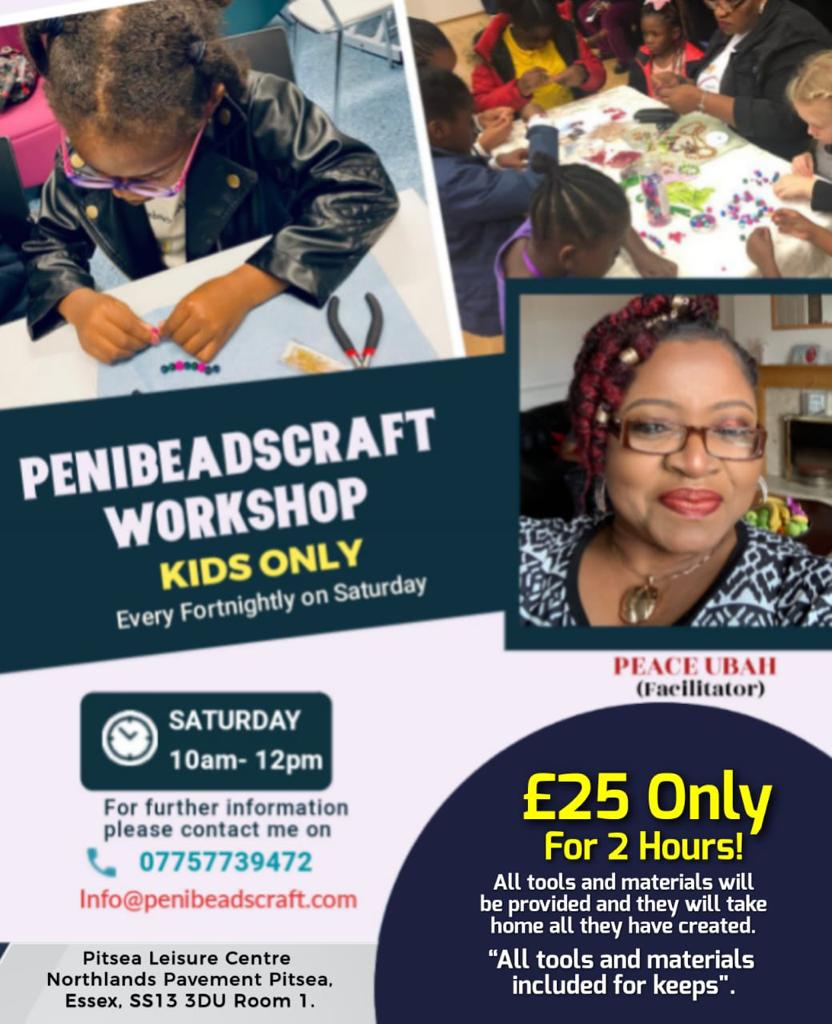 Do you have creative kids, nieces or family friends who love to create? Sign them up for a workshop with PeniBeadsCrafts!

Message me on 07757739472 for more info on how to take part in a great time creating together 💝🎊🎀.

#happybeading