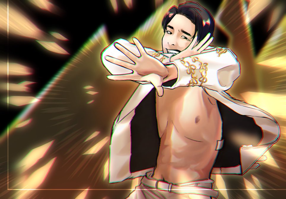 zyuu_s's tweet photo. #Happybirthday陣
 #陣生誕祭
 #陣誕生祭 
お誕生日おめでとうございます。陣さんの笑顔、ダンス、人間性や脚の長さに幾度となく救われました。陣さんの新たな一年が、美味しいもの沢山食べられて、沢山笑顔になって、みんなに愛される一年になりますように。
(過去絵再掲します) https://t.co/pxZ867IURn