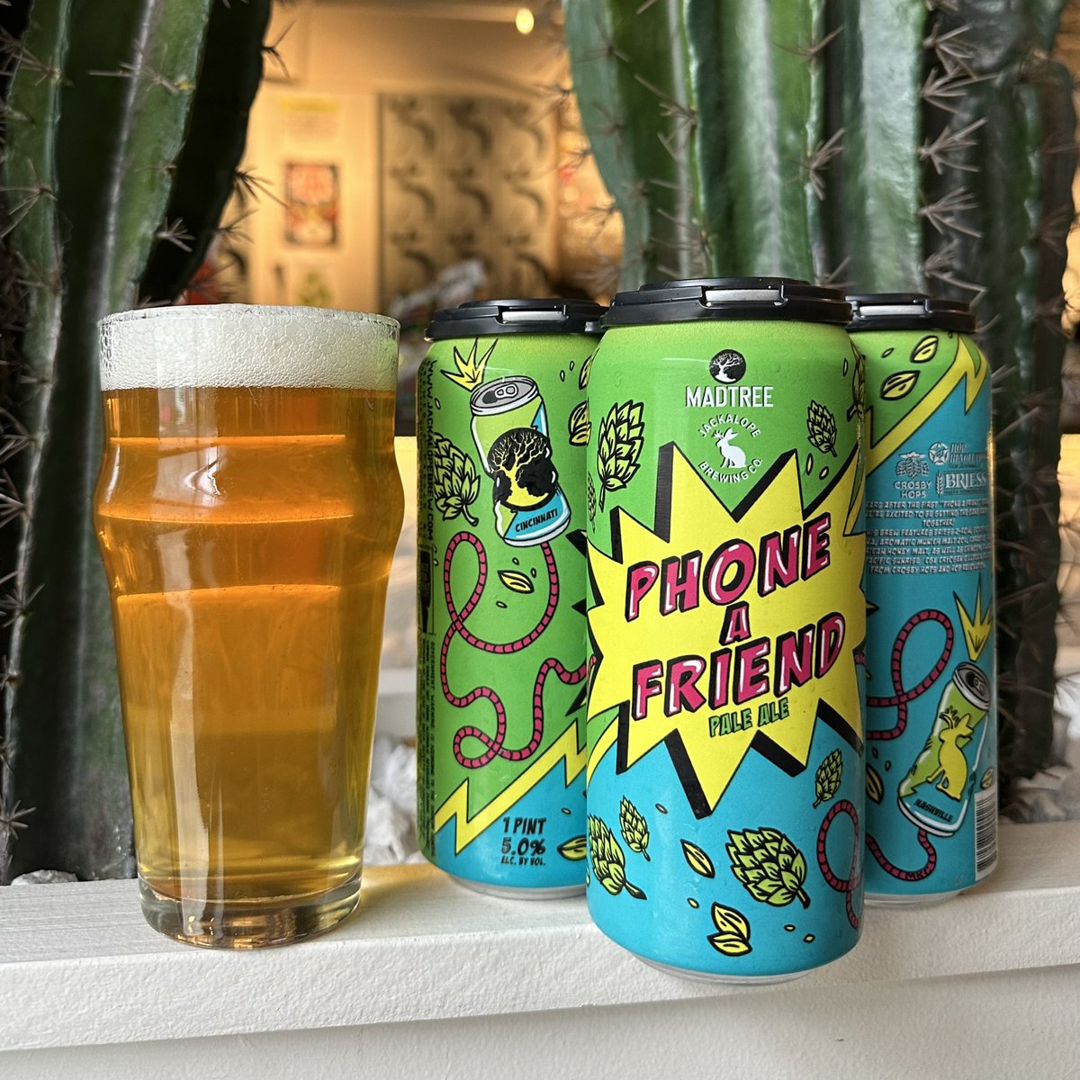 Jackalope Brewing Co. (@jackalopebrew) on Twitter photo 📞 PHONE A FRIEND 📞 Pale Ale, a collaboration with <a href="/JackalopeBrew/">Jackalope Brewing Co.</a> & <a href="/MadTreeBrewing/">MadTree Brewing</a> is here! Available on draft and in 16oz cans at @JackalopeTaprm The Ranch! Order 16oz 4 packs for local pick-up or delivery at jackalopebrew.com and swing by for a pint today 12-11pm! 🍻 📞 PHONE A FRIEND 📞 Pale Ale, a collaboration with <a href="/JackalopeBrew/">Jackalope Brewing Co.</a> & <a href="/MadTreeBrewing/">MadTree Brewing</a> is here! Available on draft and in 16oz cans at @JackalopeTaprm The Ranch! Order 16oz 4 packs for local pick-up or delivery at jackalopebrew.com and swing by for a pint today 12-11pm! 🍻