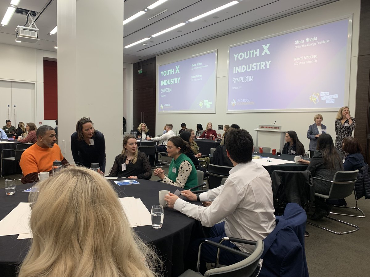 talent_tap's tweet photo. This afternoon is The Talent Tap and @AldridgeFdn Youth Symposium, where young people and industry professionals have come together to discuss challenges and advantages of providing equal access to work experience.

#youthxindustry #thetalenttap https://t.co/TMfT69JBVq
