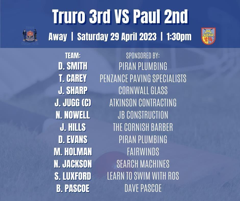 PaulCricket1's tweet photo. The team sheets are out for this weekend’s games! Food and drinks available at home games all weekend. Hope to see as many of you there as possible 🏏💙 https://t.co/3xWpXpDKkb