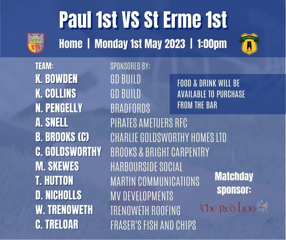 PaulCricket1's tweet photo. The team sheets are out for this weekend’s games! Food and drinks available at home games all weekend. Hope to see as many of you there as possible 🏏💙 https://t.co/3xWpXpDKkb