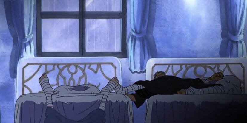 ichigoginchan's tweet photo. zoro and sanji sleeping next to each other is one of my fav genres of zosan https://t.co/Qg6yYrMal4