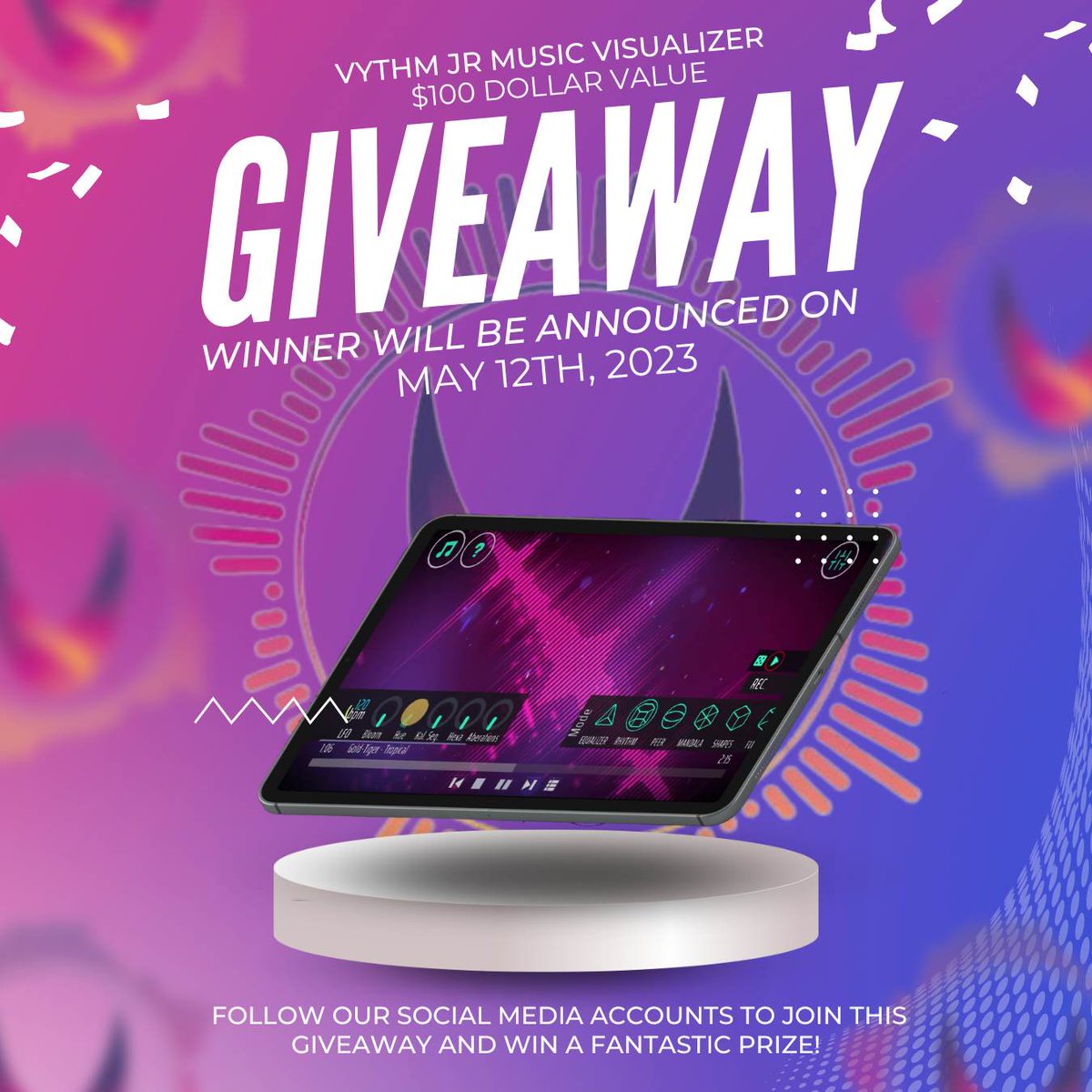 Jcrudess's tweet photo. It's time to turn up the volume and dive headfirst into an epic giveaway that's sure to get your creative juices flowing.

Get all the details at https://t.co/htOfpIaUdK

#JordanRudess #Vythm #VythmJR #musicvisualizer #synesthesia #visualart #concertvisuals #visualproduction https://t.co/AmAJdtlJP4