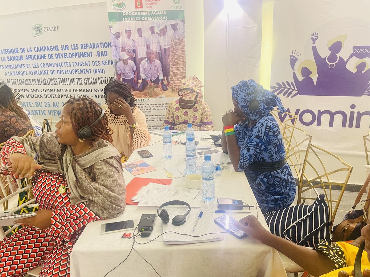 Radioenvironne1's tweet photo. Guinée : Poursuite à Conakry de « la réunion stratégique de la campagne sur les réparations ciblants la Banque Africaine de Développement BAD ».Une dizaine de pays africains dont le Mali, le Gabon, le Cameroun et la Guinée sont représentés. #CADTM #Afrique https://t.co/lGN4IFF5mi